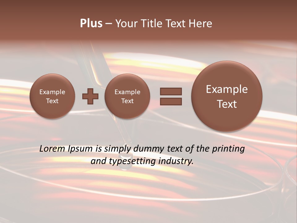Laboratory Pipette With Drop Of Liquid Over Petri Dishes For An Experiment In A Science Research Lab PowerPoint Template