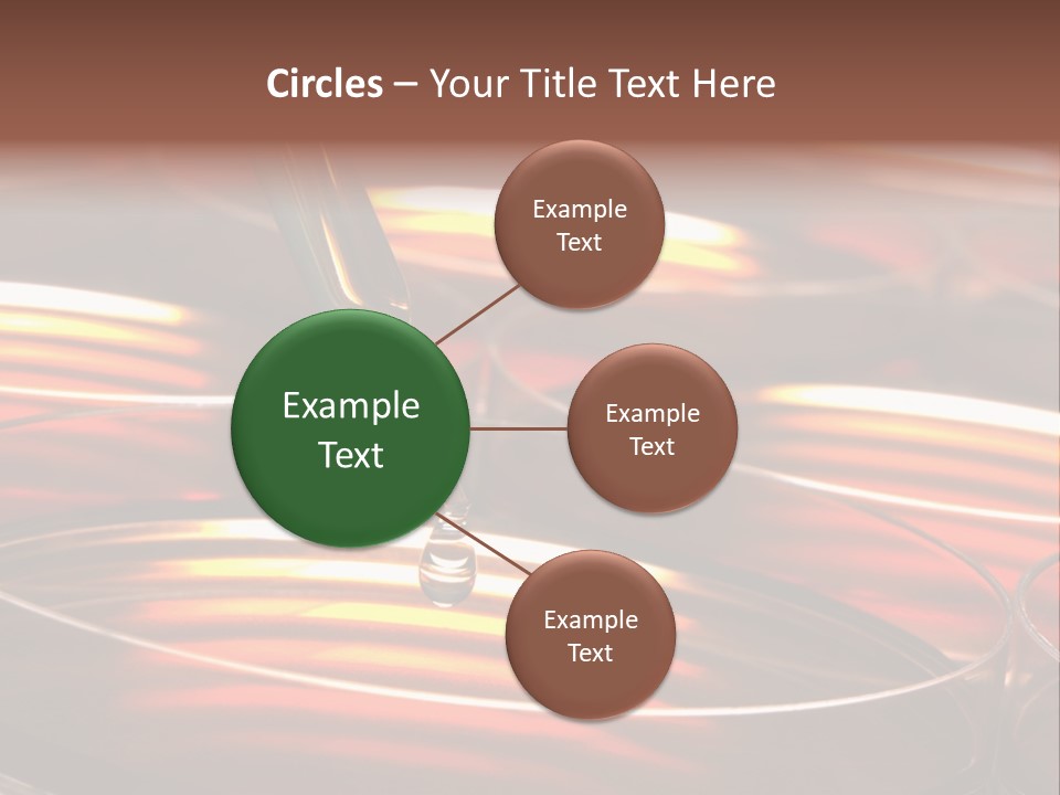 Laboratory Pipette With Drop Of Liquid Over Petri Dishes For An Experiment In A Science Research Lab PowerPoint Template