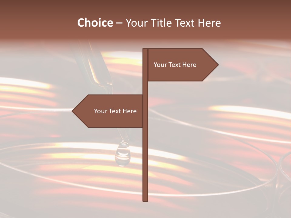 Laboratory Pipette With Drop Of Liquid Over Petri Dishes For An Experiment In A Science Research Lab PowerPoint Template