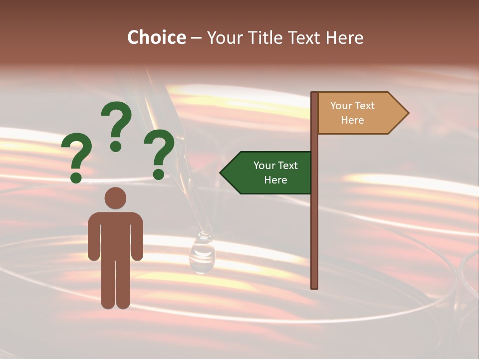 Laboratory Pipette With Drop Of Liquid Over Petri Dishes For An Experiment In A Science Research Lab PowerPoint Template