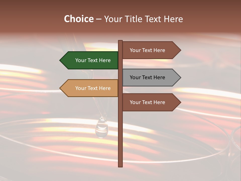 Laboratory Pipette With Drop Of Liquid Over Petri Dishes For An Experiment In A Science Research Lab PowerPoint Template
