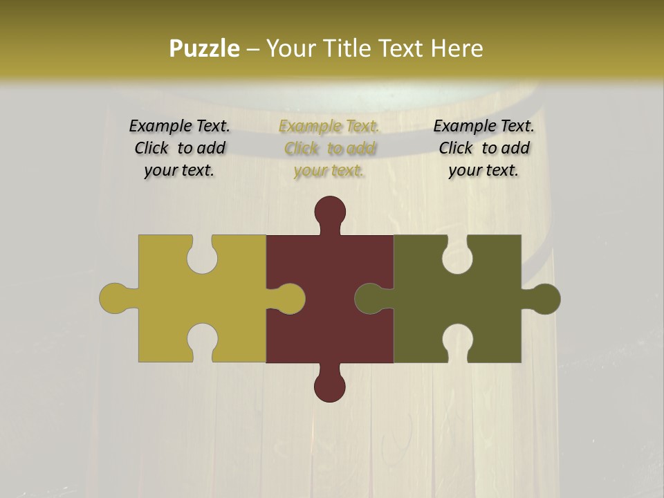 Toasting An Oak Barrel PowerPoint Template