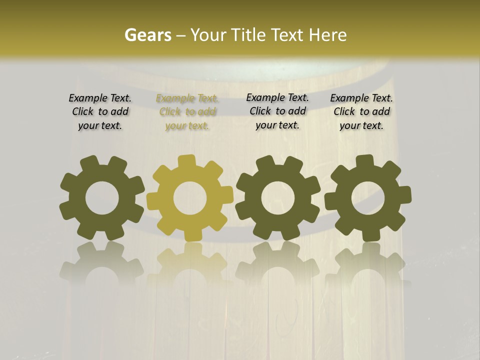 Toasting An Oak Barrel PowerPoint Template