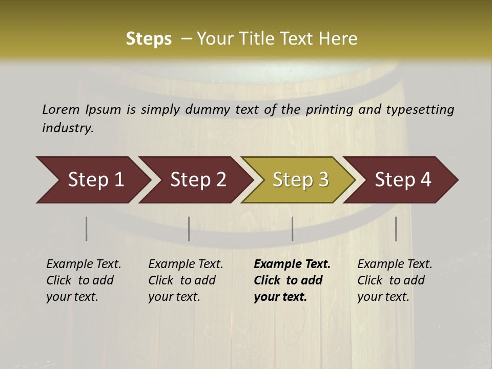 Toasting An Oak Barrel PowerPoint Template