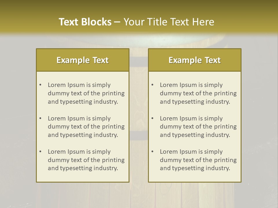Toasting An Oak Barrel PowerPoint Template
