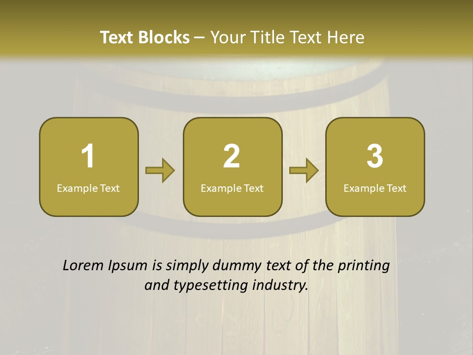 Toasting An Oak Barrel PowerPoint Template