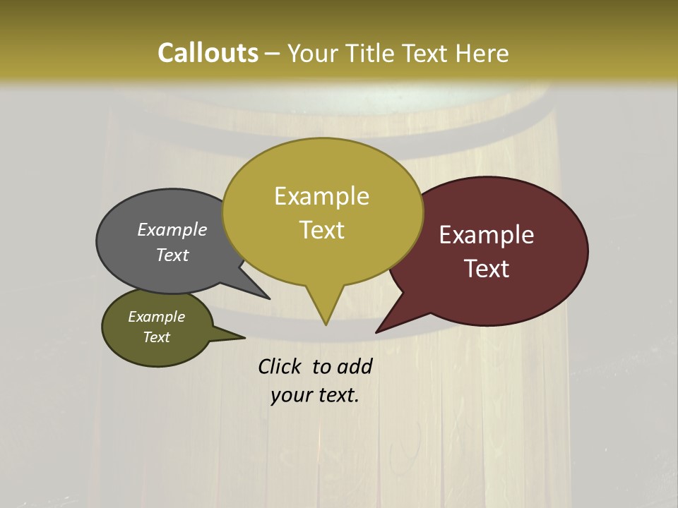 Toasting An Oak Barrel PowerPoint Template