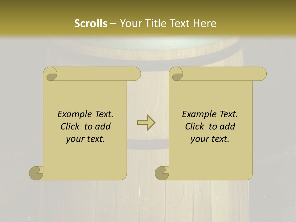 Toasting An Oak Barrel PowerPoint Template