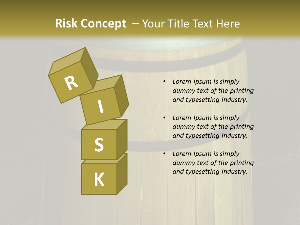 Toasting An Oak Barrel PowerPoint Template