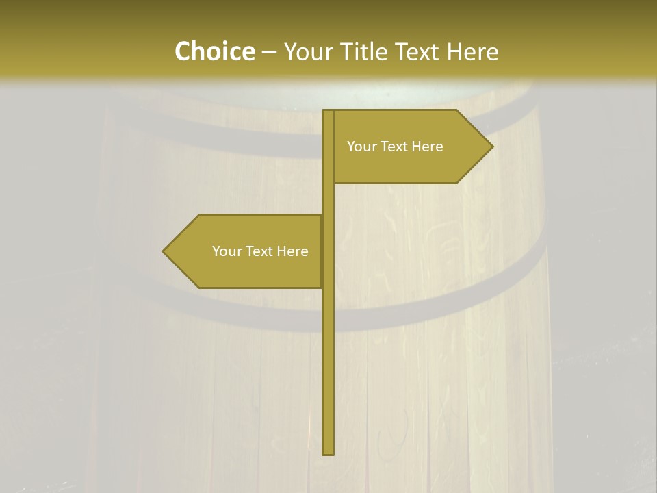Toasting An Oak Barrel PowerPoint Template