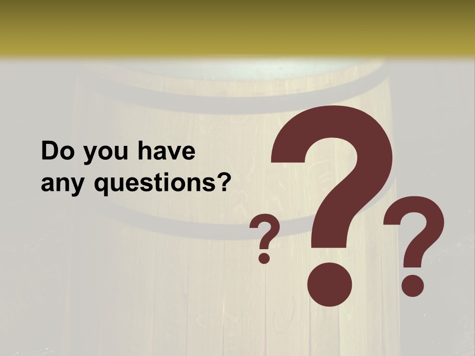 Toasting An Oak Barrel PowerPoint Template