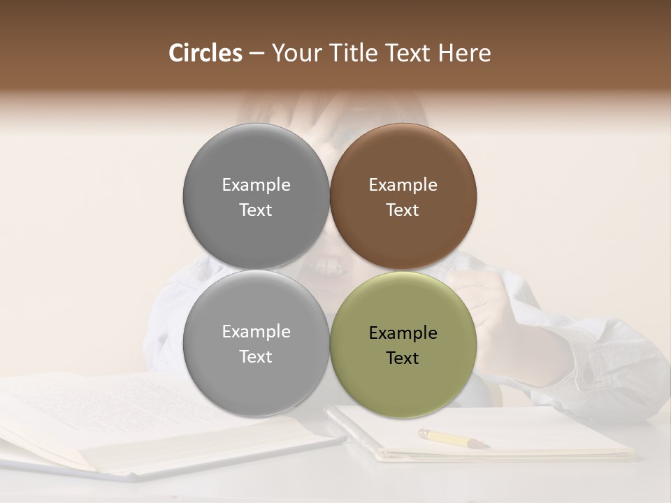 Frustration, Student, Desk, Work, PowerPoint Template