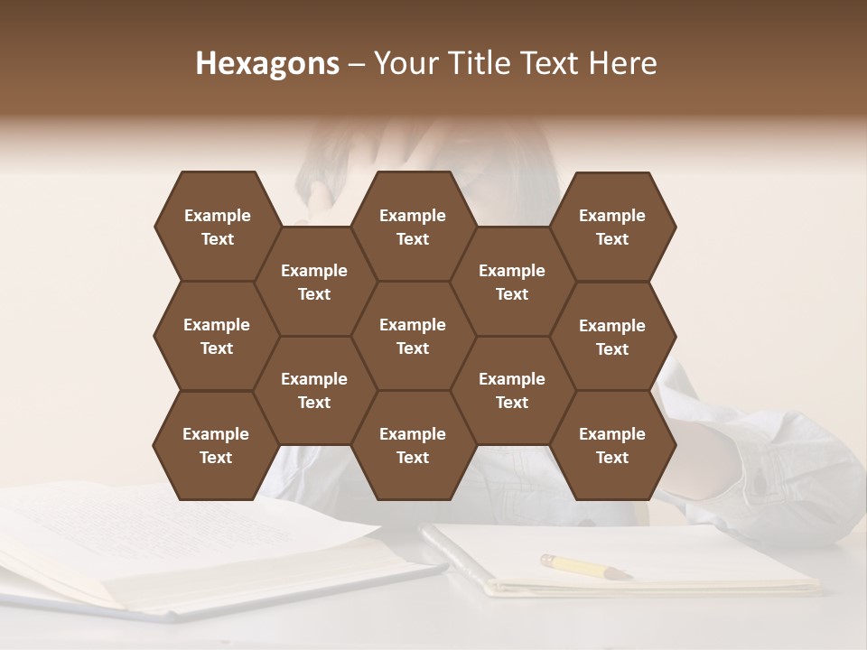 Frustration, Student, Desk, Work, PowerPoint Template