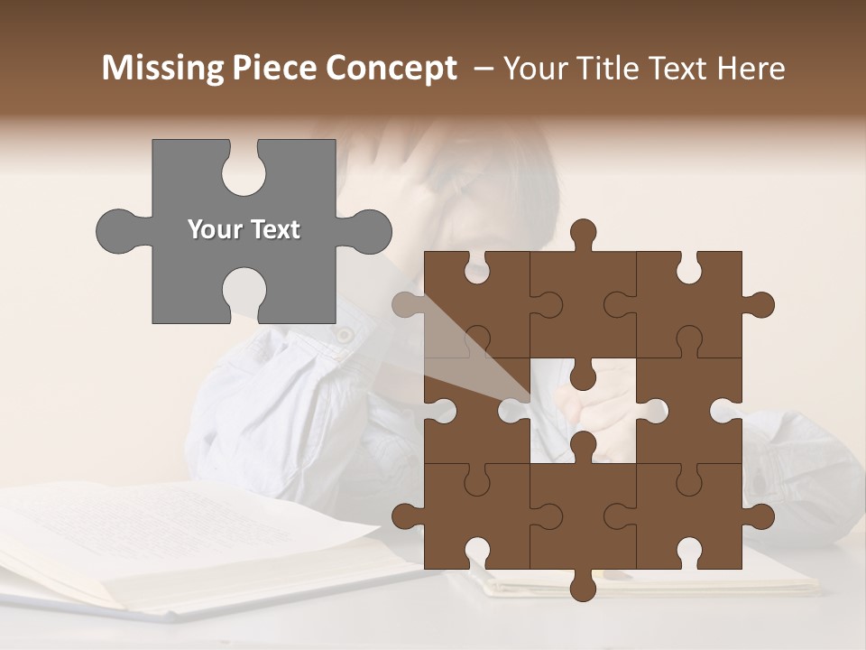 Frustration, Student, Desk, Work, PowerPoint Template