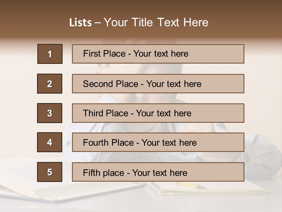 Frustration, Student, Desk, Work, PowerPoint Template