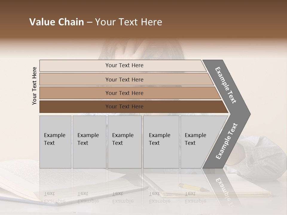 Frustration, Student, Desk, Work, PowerPoint Template