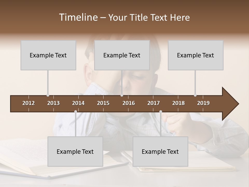 Frustration, Student, Desk, Work, PowerPoint Template