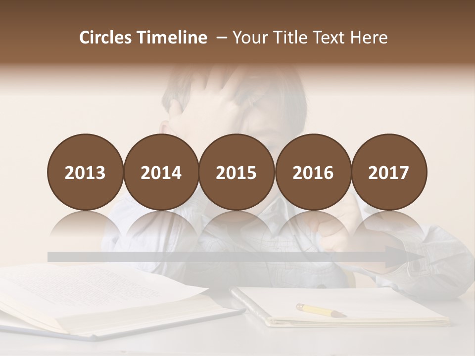 Frustration, Student, Desk, Work, PowerPoint Template