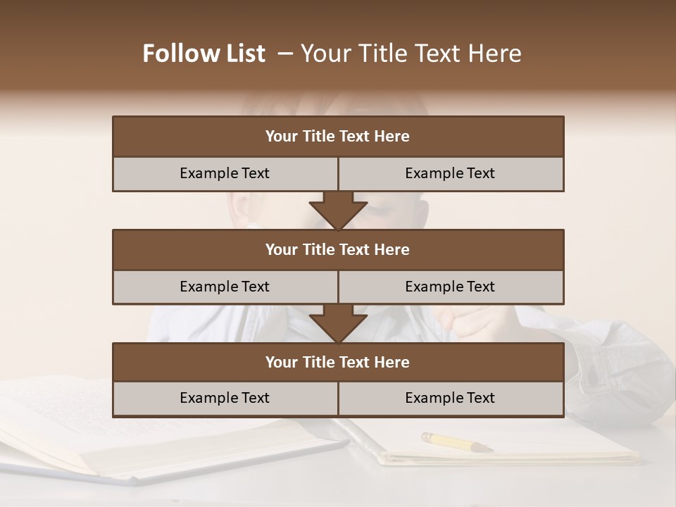 Frustration, Student, Desk, Work, PowerPoint Template