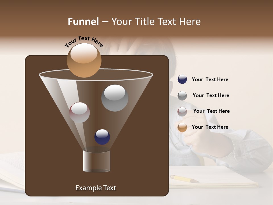 Frustration, Student, Desk, Work, PowerPoint Template