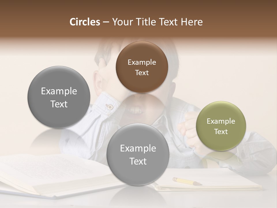 Frustration, Student, Desk, Work, PowerPoint Template