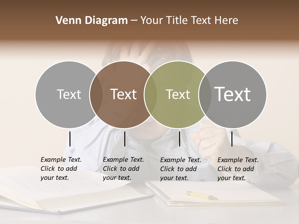 Frustration, Student, Desk, Work, PowerPoint Template