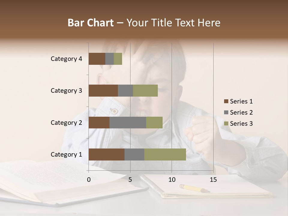 Frustration, Student, Desk, Work, PowerPoint Template