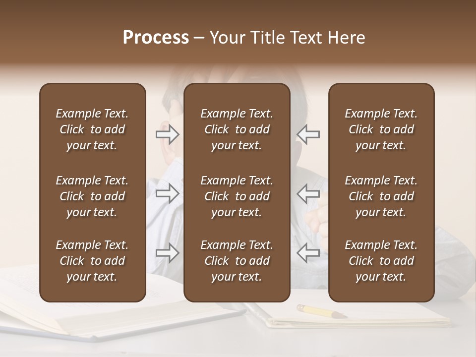 Frustration, Student, Desk, Work, PowerPoint Template