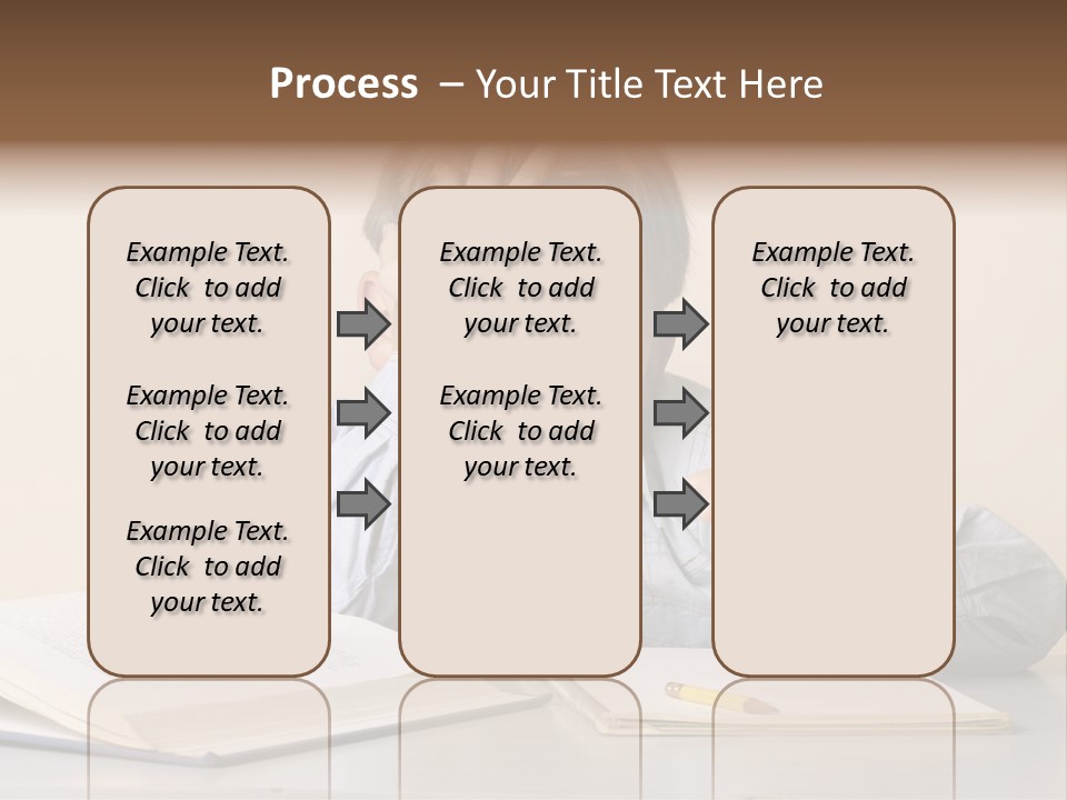 Frustration, Student, Desk, Work, PowerPoint Template