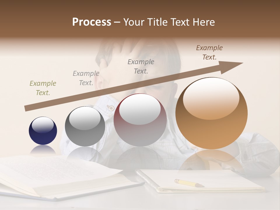 Frustration, Student, Desk, Work, PowerPoint Template