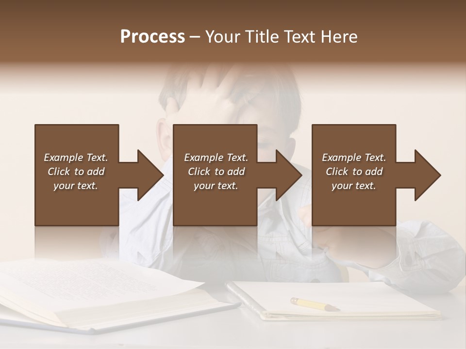 Frustration, Student, Desk, Work, PowerPoint Template