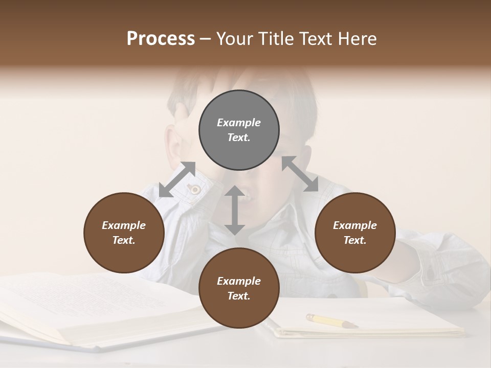 Frustration, Student, Desk, Work, PowerPoint Template