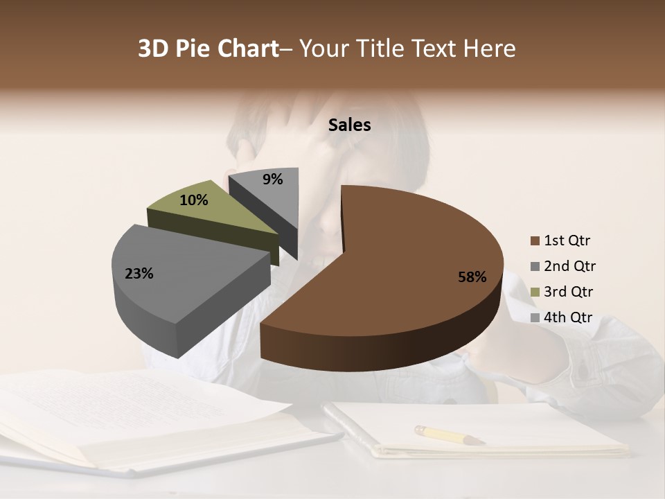 Frustration, Student, Desk, Work, PowerPoint Template