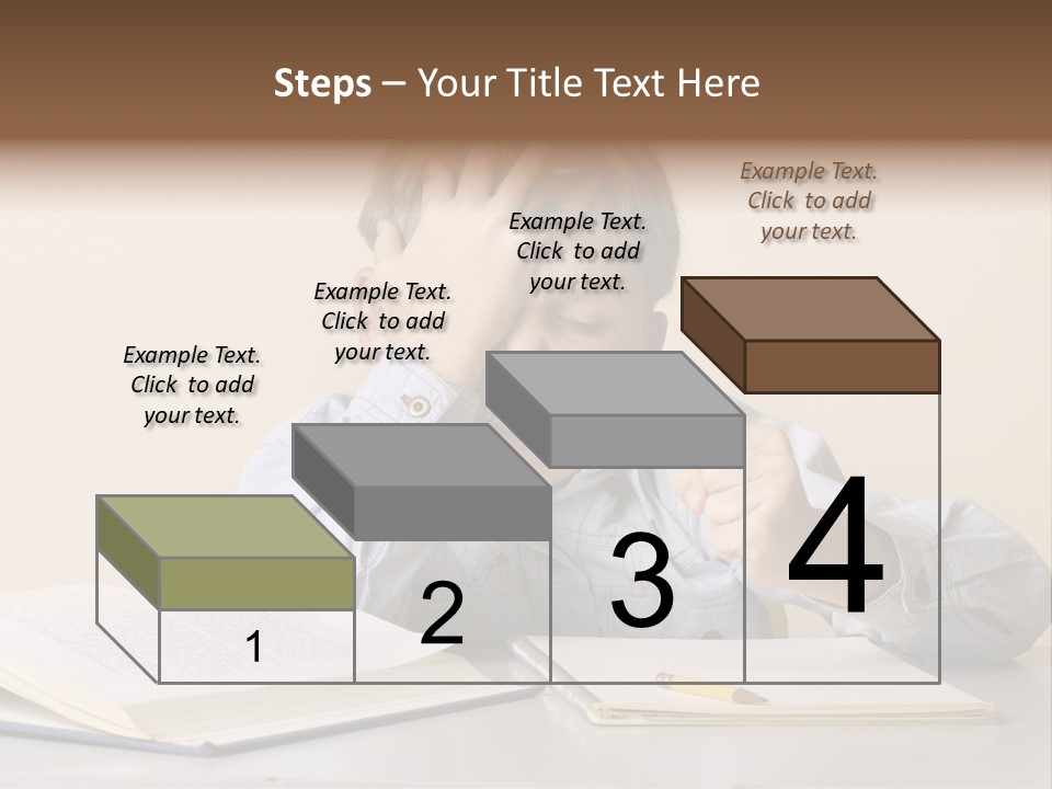 Frustration, Student, Desk, Work, PowerPoint Template