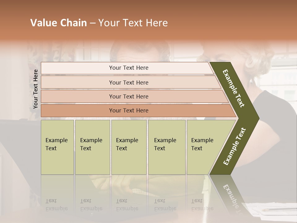 Mature Caucasian Couple Looking At Laptop. PowerPoint Template