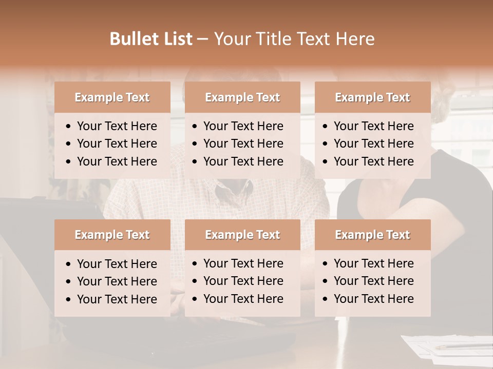 Mature Caucasian Couple Looking At Laptop. PowerPoint Template