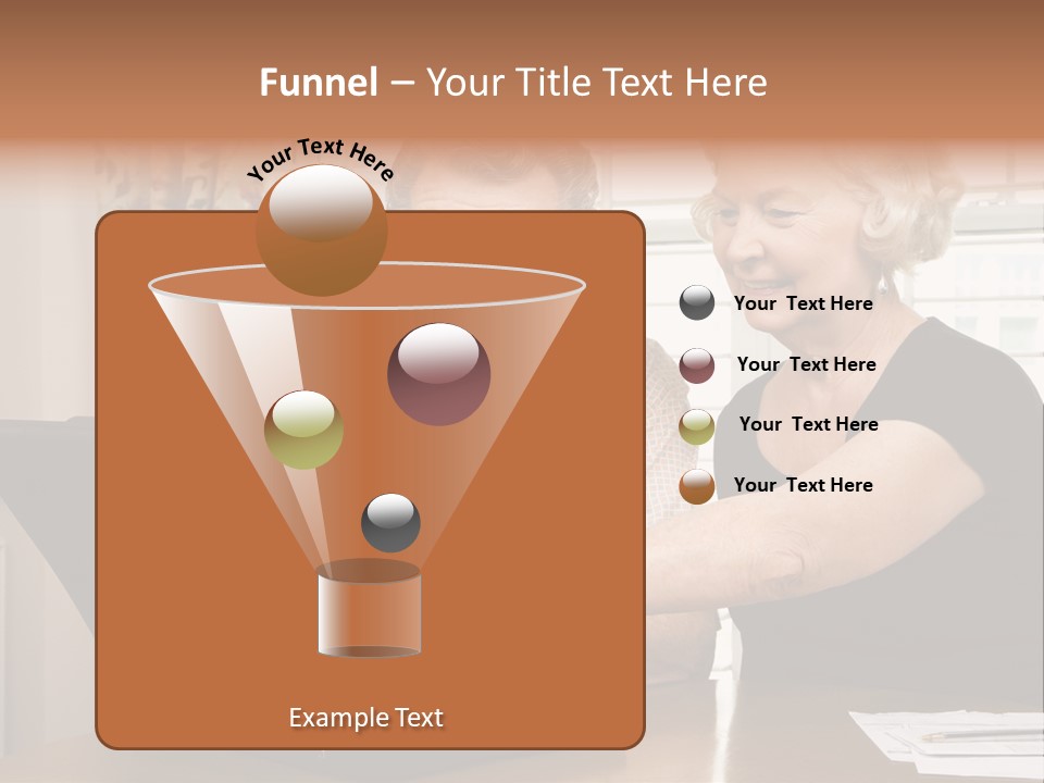 Mature Caucasian Couple Looking At Laptop. PowerPoint Template