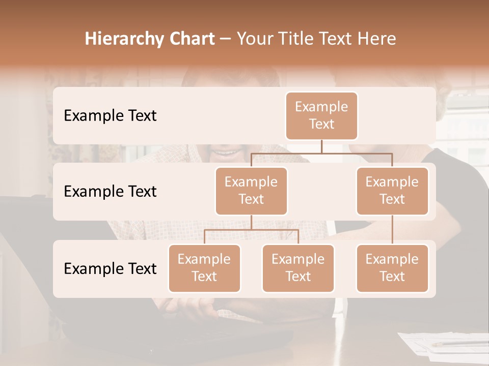 Mature Caucasian Couple Looking At Laptop. PowerPoint Template