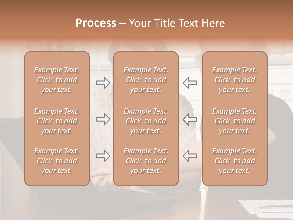Mature Caucasian Couple Looking At Laptop. PowerPoint Template
