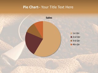 A Scoop Full Of Coffee Beans Sitting On Top Of A Sack PowerPoint Template