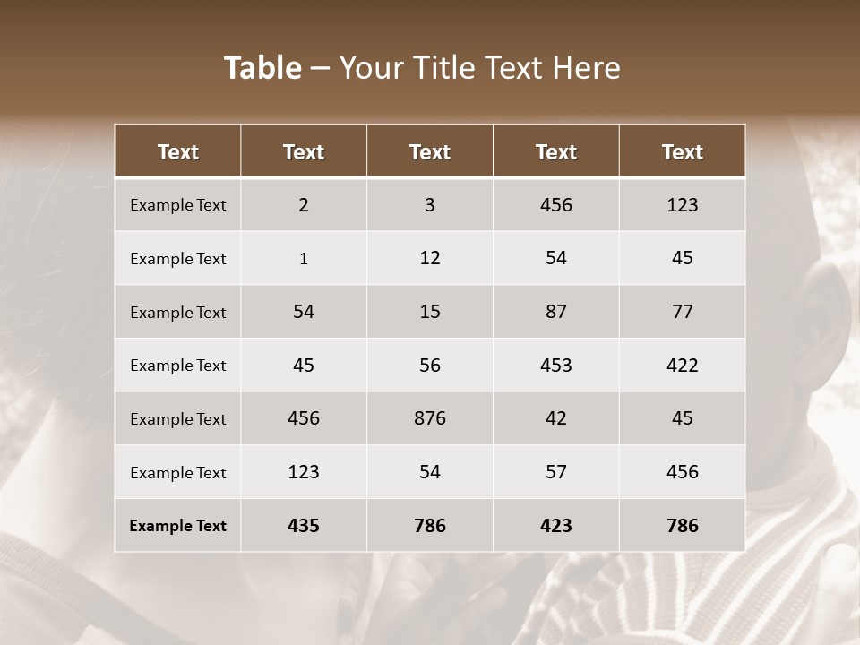 African American Baby Boy With Young Caucasian Woman. Sepia Tone Image. PowerPoint Template