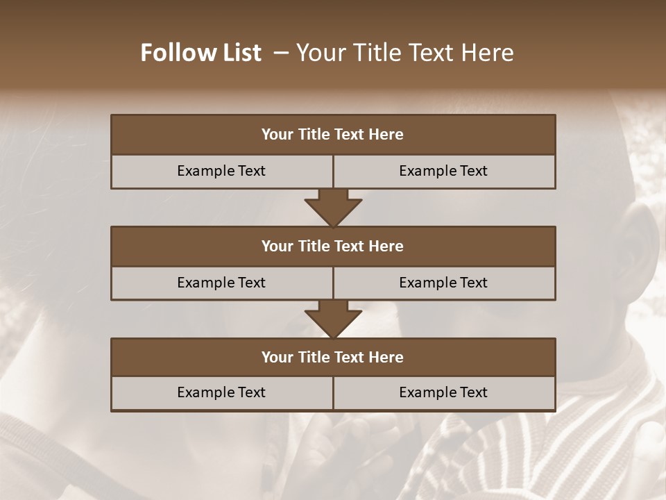 African American Baby Boy With Young Caucasian Woman. Sepia Tone Image. PowerPoint Template