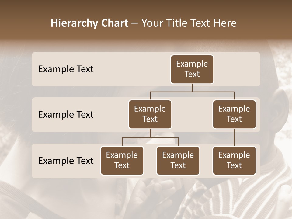 African American Baby Boy With Young Caucasian Woman. Sepia Tone Image. PowerPoint Template