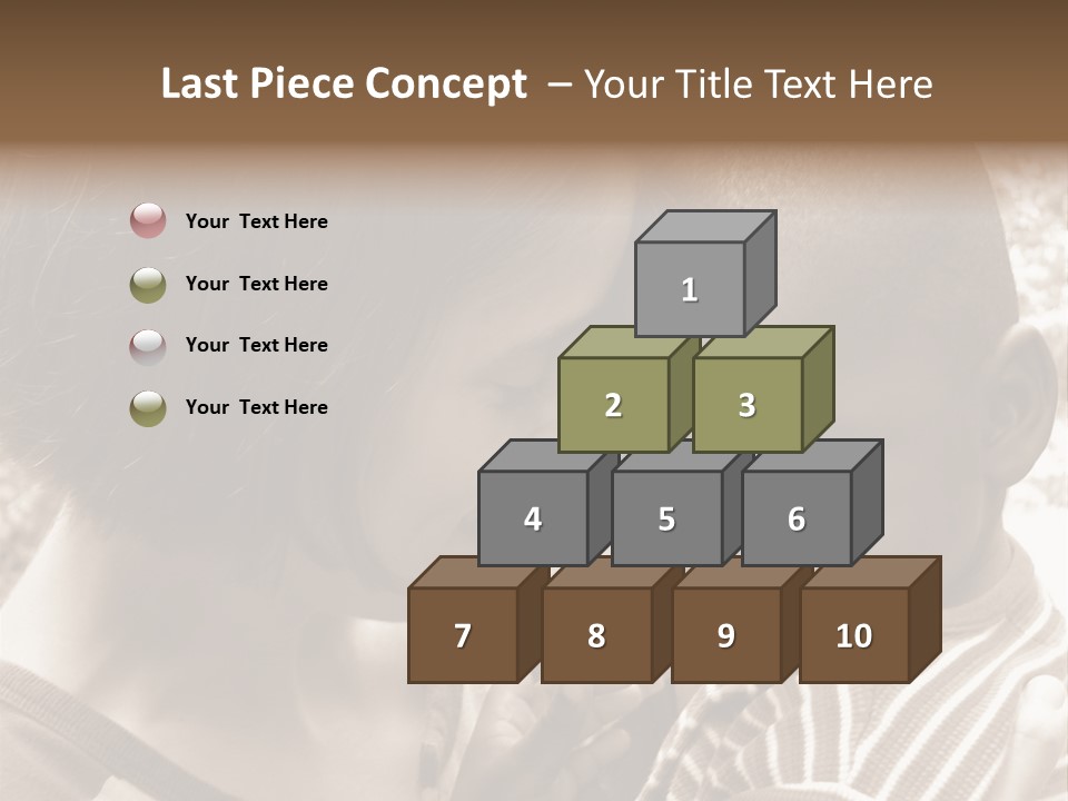 African American Baby Boy With Young Caucasian Woman. Sepia Tone Image. PowerPoint Template