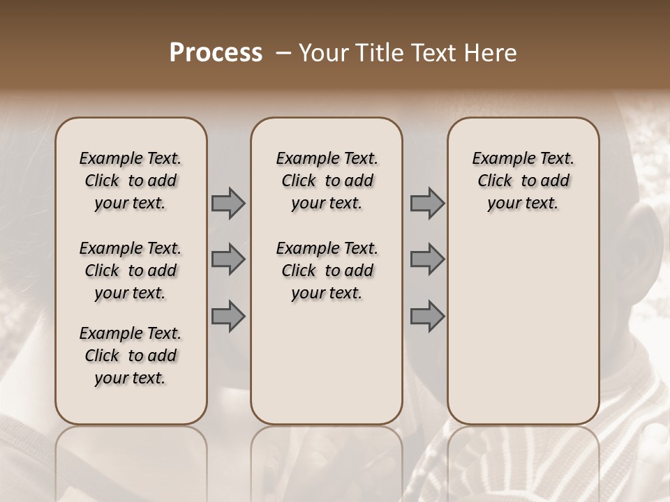 African American Baby Boy With Young Caucasian Woman. Sepia Tone Image. PowerPoint Template