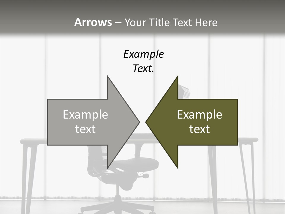Still Life Shot Of Computer Monitor And Keyboard With Office Chair. PowerPoint Template