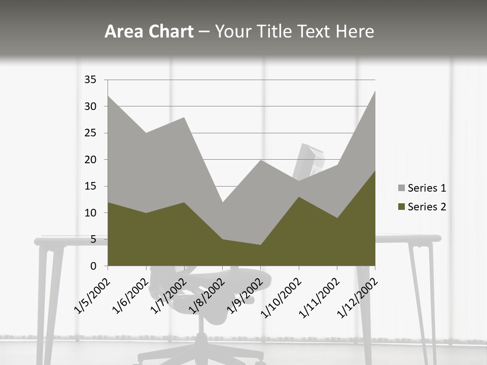 Still Life Shot Of Computer Monitor And Keyboard With Office Chair. PowerPoint Template