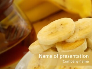 Banana And Honey Breakfast Composition PowerPoint Template