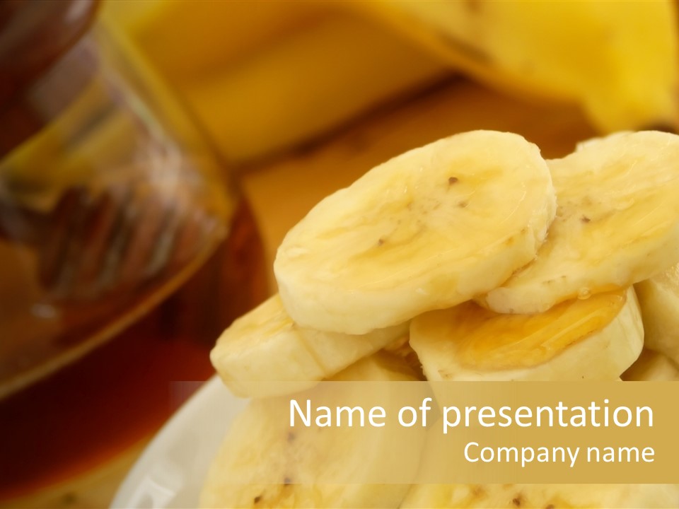 Banana And Honey Breakfast Composition PowerPoint Template