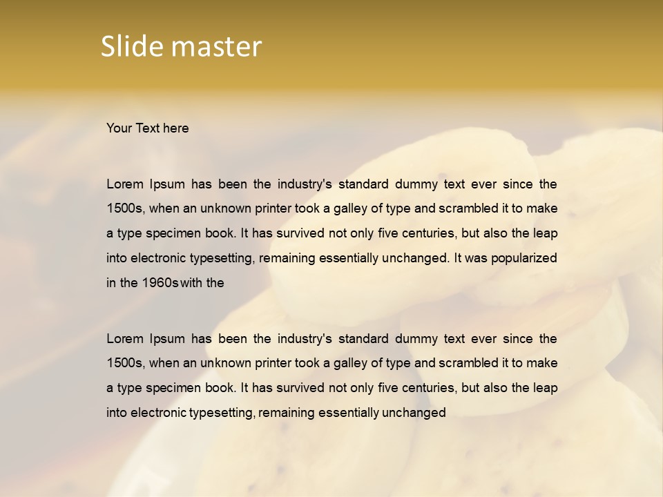 Banana And Honey Breakfast Composition PowerPoint Template